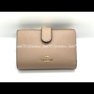 Coach Medium Zip Wallet-Taupe